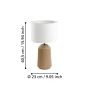 BORDSLAMPA EGLO CAPALBIO E27 BRUN/VIT       