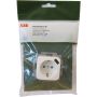 VÄGGUTTAG ABB JUSSI 1-VÄGS JORDAT USB VIT