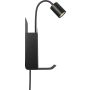 VÄGGLAMPA NORDLUX ROOMI GU10 SVART