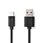 USB-KABEL NEDIS USB-A 2.0 SVART 2M