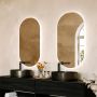 SPEGEL SVEDBERGS VALJE LED OVAL 45X110CM
