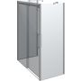 DUSCHVÄGG SCANBAD  U-FORMAD MAXI 160X80CM KROM