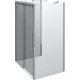 DUSCHVÄGG SCANBAD  U-FORMAD MAXI 140X100CM KROM