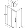 DUSCHHÖRNA SCANBAD MAXI 140X90CM KROM