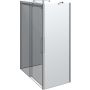 DUSCHVÄGG SCANBAD  U-FORMAD MAXI 140X80CM KROM