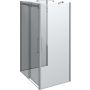 DUSCHVÄGG SCANBAD  U-FORMAD MAXI 120X90CM KROM