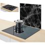 STÄNKSKYDD ZELLER GLAS 56X50CM SVART MARMOR