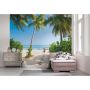 FOTOTAPET KOMAR PALMER PÅ STRANDEN