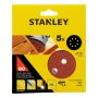 SLIPPAPPER STANELY RUNDA 115MM K80 5ST