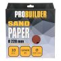SANDPAPPER PADS K80 Ø220MM 10-PACK