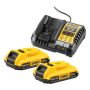 BATTERIKIT DEWALT DCB1104D2-QW 18V 2X2.0AH