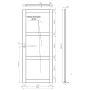 SKJUTDÖRR SHAKER VERONE 2040X830MM INKL. SKENA