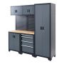 VERKSTADSSKÅP PROBUILDER SKÅP 198CM SVART/GRÅ 