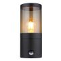 VÄGGLAMPA GLOBO XELOO SENSOR IP44 E27 SVART 