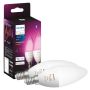 LJUSKÄLLA PHILIPS HUE B39 WCA E14 4W 2-PACK  