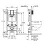 WC-FIXTUR GROHE SOLIDO UTAN KNAPP 113CM