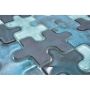 MOSAIK PUZZLE GLAS BLÅ/GRÅ PRIS PER ARK