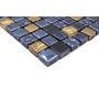 MOSAIK DREAM GLAS/STEN MIX SVART/BLÅ/GULD 30X30X0,8CM PRIS PER ARK