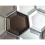 MOSAIK 3D HEXAGON GLAS GRÅ 22,5X26,5X0,8CM PRIS PER ARK