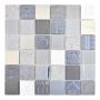 MOSAIK STAMP GLAS/STEN/STÅL MIX GRÅ 30X30X0,8CM PRIS PER ARK