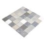 MOSAIK STAMP GLAS/STEN/STÅL MIX GRÅ 30X30X0,8CM PRIS PER ARK