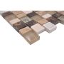 MOSAIK DREAM GLAS/STEN/HARTS/KERAMIK MIX BEIGE/BRUN 29,8X30,4X0,8CM PRIS PER ARK