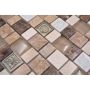 MOSAIK DREAM GLAS/STEN/HARTS/KERAMIK MIX BEIGE/BRUN 29,8X30,4X0,8CM PRIS PER ARK