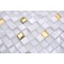 MOSAIK DREAM GLAS/STEN MIX VIT/GULD 30X30X0,8CM PRIS PER ARK