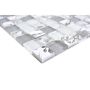 MOSAIK SPLASH GLAS VIT/GRÅ 29,8X29,8X0,8CM PRIS PER ARK