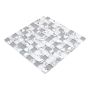 MOSAIK SPLASH GLAS VIT/GRÅ 29,8X29,8X0,8CM PRIS PER ARK