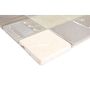 MOSAIK STAMP GLAS/STEN/STÅL MIX BEIGE 30X30X0,8CM PRIS PER ARK