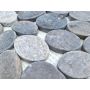 MOSAIK WELSCHEIT PEBBLE SLICED MOON STONE ASH GREY MATT PRIS PER ARK