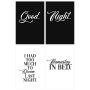 TAVLA REINDERS ART PRINT GOOD NIGHT 20X30CM 4-DELAD
