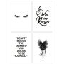 TAVLA REINDERS ART PRINT BEAUTY BEGINS 20X30CM 4-DELAD