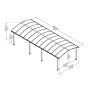 CARPORT CANOPIA ARCADIA 25,2M² GRÅ