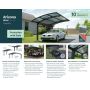 CARPORT CANOPIA ARIZONA BREEZE 26,9M² GRÅ