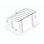 CARPORT CANOPIA ARIZONA BREEZE SPECIAL 14,3M² GRÅ