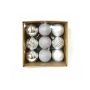JULGRANSKULOR 6CM SILVER 9-PACK