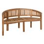 BÄNK HOUSE NORDIC EMILY BANANA TEAK MED RYGGSTÖD 150X85X60CM BRUN
