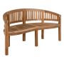 BÄNK HOUSE NORDIC EMILY BANANA TEAK MED RYGGSTÖD 150X85X60CM BRUN