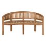 BÄNK HOUSE NORDIC EMILY BANANA TEAK MED RYGGSTÖD 150X85X60CM BRUN