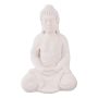 TRÄDGÅRDSFIGUR BUDDHA SITTANDES 30CM LJUSGRÅ 