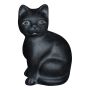 TRÄDGÅRDSFIGUR KATT LISA 17CM SVART 