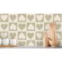 TAPET CHECKERÖD HEARTS PISTACHIO