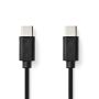 USB-KABEL NEDIS 2.0 USB-C NICKELPLATERAD 1M SVART