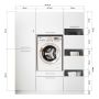 TVÄTTMASKINSSKÅP RESPEKTA CLARA HWRSET11BO 3 DELAR 167,4CM