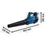 LÖVBLÅS BOSCH PROFESSIONAL GBL 18V-750 UTAN BATTERI 
