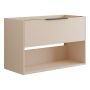 TVÄTTSTÄLLSSKÅP SCANBAD NOW 1 LÅDA OCH ÖPPEN HYLLA SLÄT SAND MATT 100CM