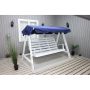 HAMMOCK BALTIC GARDEN PELLE 165CM VIT/BLÅ