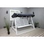 HAMMOCK BALTIC GARDEN PELLE 165CM VIT/SVART